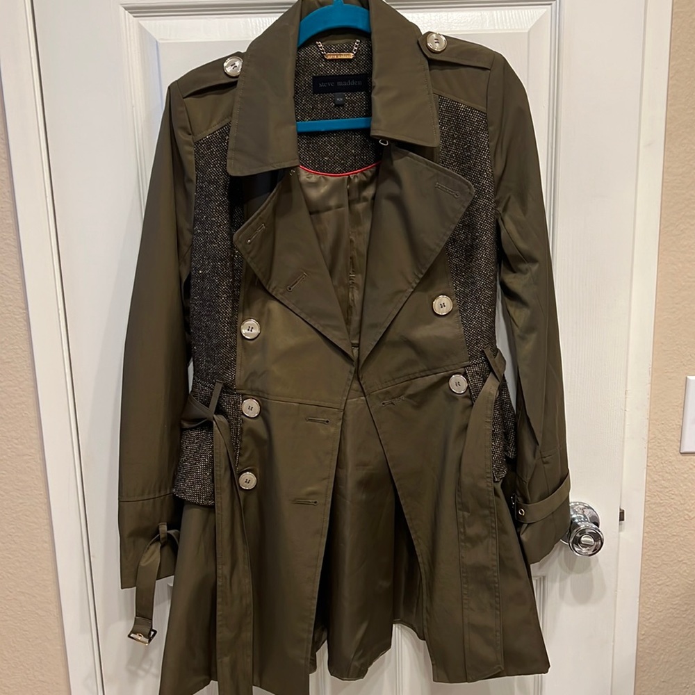 Steve Madden Olive Trench Coat